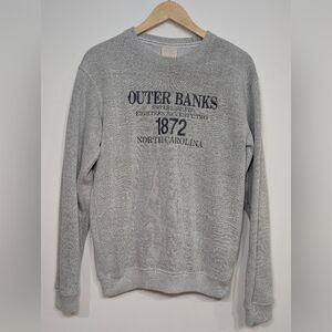 Light Gray Outer Banks NC Crewneck Sweatshirt Adult Small Unisex